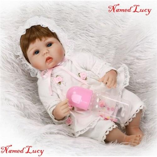 NPK reborn dolls for sale 18"40cm soft bebe handmade silicone baby reborn dolls child play house toys gift bonecas reborn