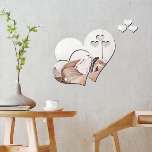Wall stick a wall clock 3 d yakeli creative love wall metope adornment living room decor girl bedroom decoration