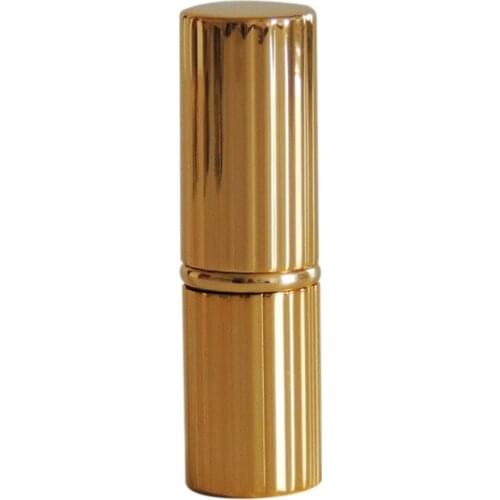 New Arrival 3.5-4g Empty Aluminum Gold Color Lipstick Tube Lipstic Lipbalm Container-12.1mm 50pcs/lot