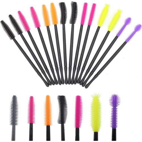 Disposable Silicone Eyelashes Brushes Applicator Mascara Wands Lashes Makeup Brushes For Eyelash Extension Makeup Tools