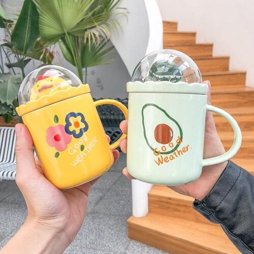 Pastoral animal micro landscape ceramic mug,Personality gift mugs Coffee Mug Gift For Birthday Wedding Ceramic Cup