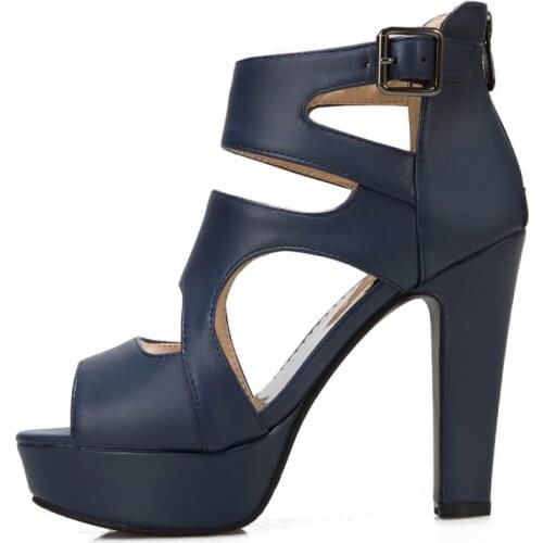 Sexy Open Toe Summer Shoes For Women Fashion Buckle High Heels Sandals Women Red White Yellow Party Shoes Lady Ankle Boots