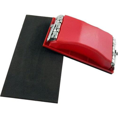 Plastic Sandpaper Holder Sponge Cloth Shelf Iron Plate Frame Abrasive Block Hand-held Flat Grinding Polishing Woodworking Tool