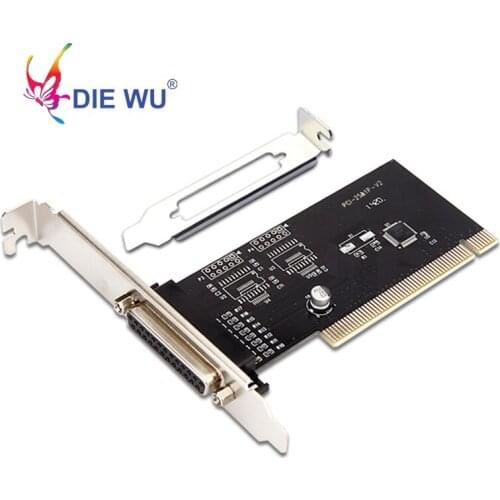 DIEWU PCI Parallel Port Expansion Card Adapter PCI To Parallel 25pin DB25 Printer Port Controller Card high quality