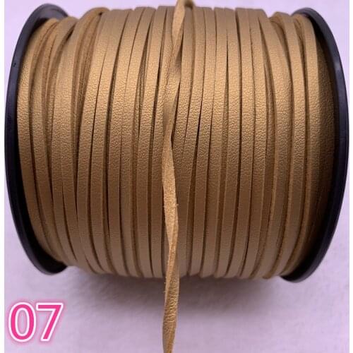 NEW 5yards/lot 3mm Flat Faux Suede Braided Cord Korean Velvet Leather Handmade Beading Bracelet Jewelry String #07