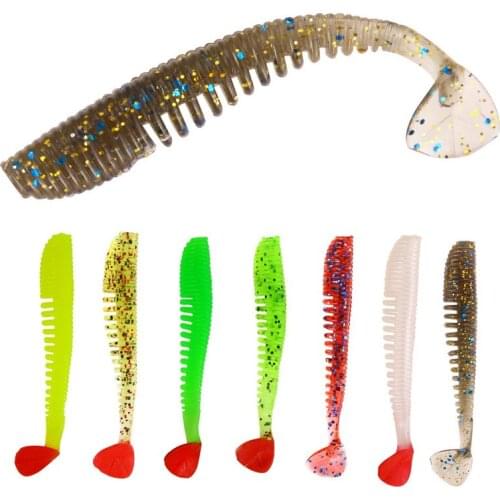 10Pcs/ 8cm/2.5g Fishing Lures Soft Lure Artificial Bait Fishing Goods Predator Tackle Wobblers Silicone Swimbait