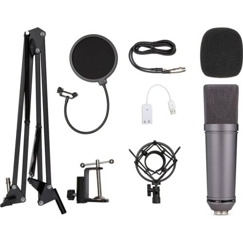 JAYETE Top Quality bm 800 Microphone Professional Condenser Mic BM800 Vocal Recording Mic KTV Karaoke Microphone For PC Computer