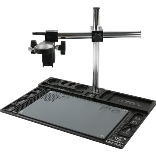 Adjustable Boom Table Working Stand + 50mm Ring Holder + Adjustable Arm For Stereo Microscope For Phone PCB Soldering Repair