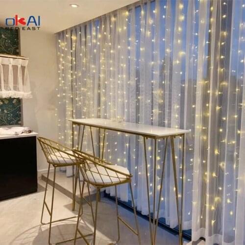 Christmas lights waterfall outdoor decoration 5M droop led lights curtain string lights party garden eaves decoration lights