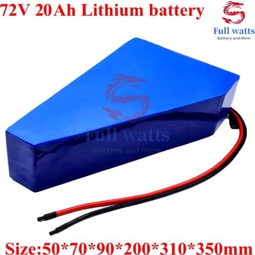 Triangle 72V 20AH with Bag Li-ion Batter Ebike Battery 72V 2000W 3000W Electric Bicycle Battery with 50A BMS 5A Charger