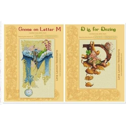 Customzied Needlepoint Dwarfs on Letters Embroidery Cross Stitch Patterns with 100% Cotton Floss & Free Shipping for Home Decor