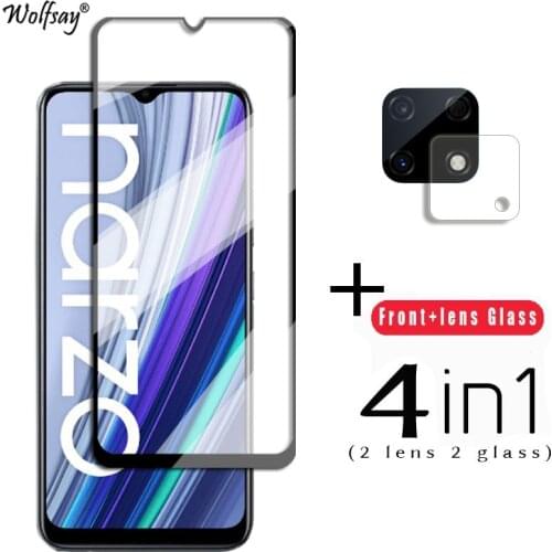 Tempered Glass For Realme Narzo 30A Glass For Realme Narzo 30 30 Pro Full Cover Screen Protector For Realme Narzo 30A Lens Film
