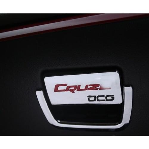 2Pcs/Set Glove Box Handle Cover Copilot Storage Clasp Hand Bowl Sequins Sticker for Chevrolet Cruze Sedan Hatchback 2009 - 2016