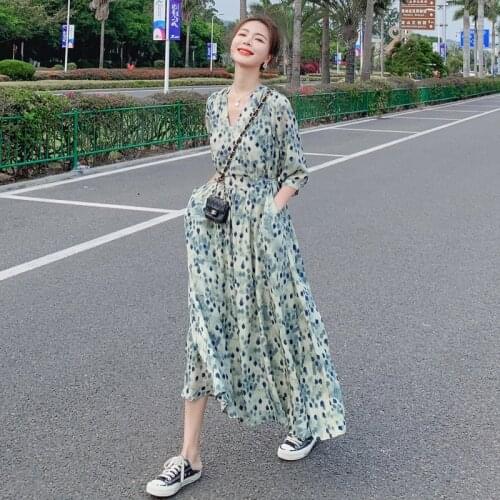 Women Summer Wrap V Neck Plaid Print Loose Dress Half Sleeve Mini Floral Dress with Belt Casual Fit and Flare Long Swing Dress