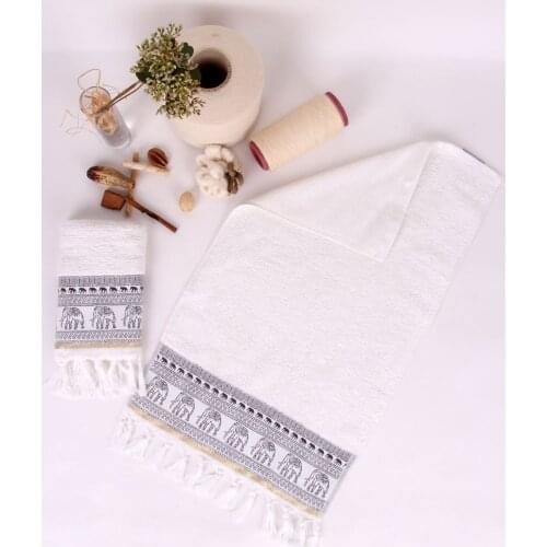 % 100 Cotton 50x70 cm Hand Face Towel Set 2 Pieces