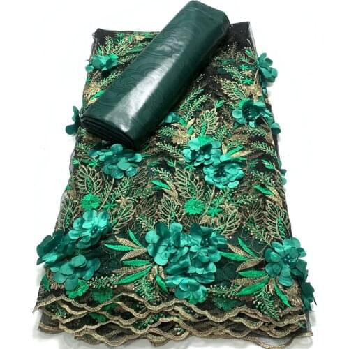2.5+2.5 2021 New Design African Lace Fabric Bazin Riche Original And 3D Net Lace For Nigerian Embroidered Tulle Sewing Material