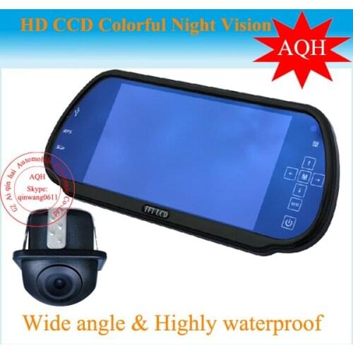 2016 Hot Selling New 7" Car rear view Mirror +MP5 +USB SD IR Reversing Car Rear View Backup Camera Kit