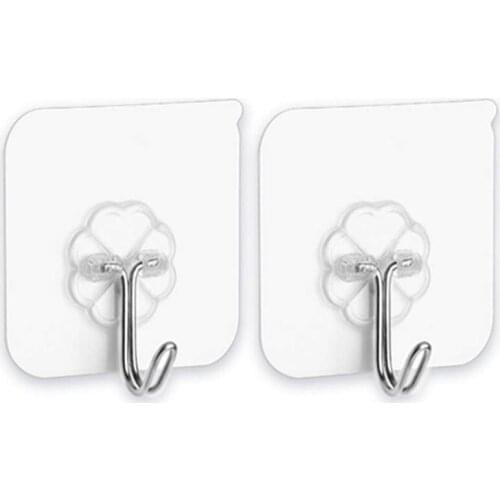 3 5 Pieces Adhesive Hooks Kitchen Wall Hooks- Nail Free Sticky Hangers with Stainless Hooks Towel Bath Ceiling Hooks Wall Hook