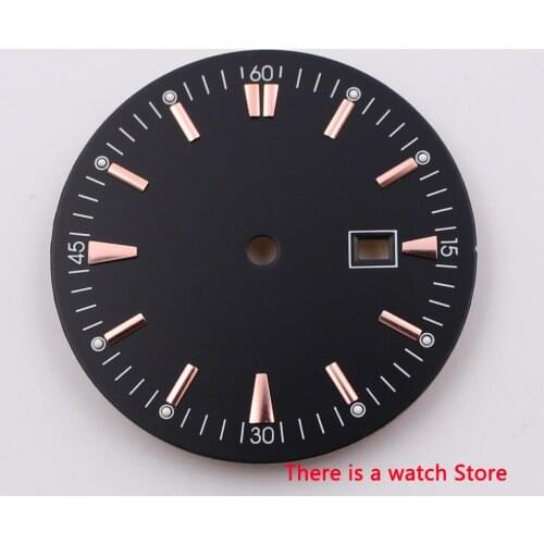 35mm Sterile black/Brown Dial Fit DG Mingzhu 2813/3804 Automatic mechanical movement watch Case