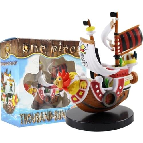Anime Figures Thousand Sunny Pirate Ship of Straw Hat Pirates Boat Model Toys Birthday Gift