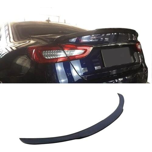 Car Rear Trunk Spoiler Wing For Maserati Quattroporte 2013 - 2019 Carbon Fiber Spoiler Boot Lip Wing