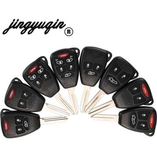 Jingyuqin Remote Car Key Case For Jeep Chrysler Liberty Pacifica Sebrring Aspen 300 Town PT Cruiser for Dodge Magnum Charger