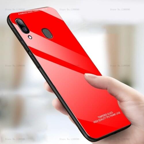 For Samsung Galaxy A30 A40 A60 Case Luxury Tempered Glass Soft Silicone For Samsung A50 A70 A10 M40 A 30 40 60 50 70 Hard Cover
