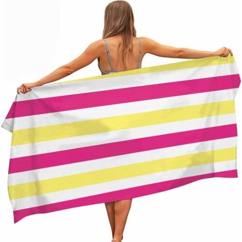 Colour stripping Microfessional pool Beach towel Portable towel Fast drying sand Outdoor trip Swimming ceiling Thin yoga mat