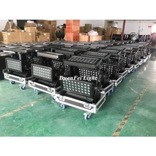 Flycase) 8lot Double Head LED city color 72*15watt rgbw LED Wall Washer Light outdoor washing rgbwa