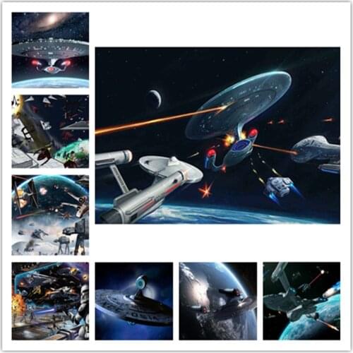 Hot new full square/round 5D DIY diamond painting "Star UFO spaceship" 3D embroidery cross stitch mosaic home decoration gift