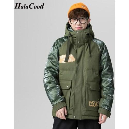 HALACOOD 2021 Winter Warm Men Jacket Coat Casual Autumn Stand Collar Puffer Thick White Duck Parka Male Mens Winter Down Jacket