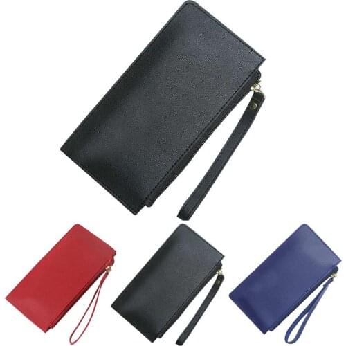 Clutch Wallet Fashion Wristlet Wallet Handbags Money Bag Zipper Coin Purse Cards ID Holder Clutch Woman Wallet PU Leather