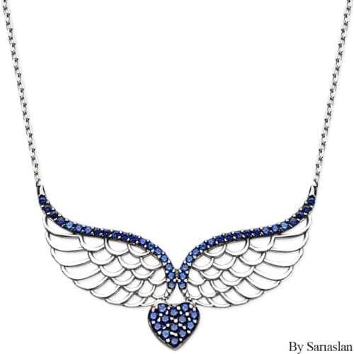 Heart Angel Wing Necklace 925 Sterling Silver