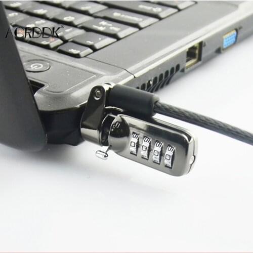 Notebook Laptop Combination Lock Security Cable 4 Digit Password Protections Anti Theft Device FC