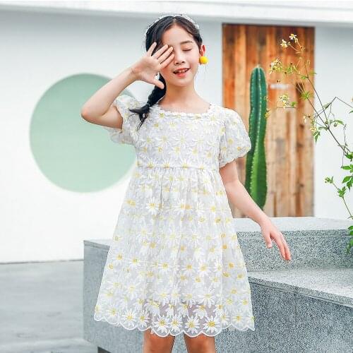 Girls' Lace Dress Toddler Girl Fall Clothes 2021 Kids Dresses for Girls Korean Baby Clothes