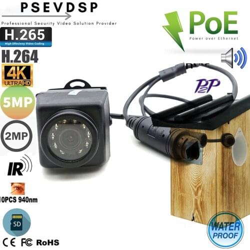 Small Outdoor Mini IR IP POE Cameras Night Vision IPC Wide Angle Audio Video Security Camera Surveillance P2P Onvif Bird Cage