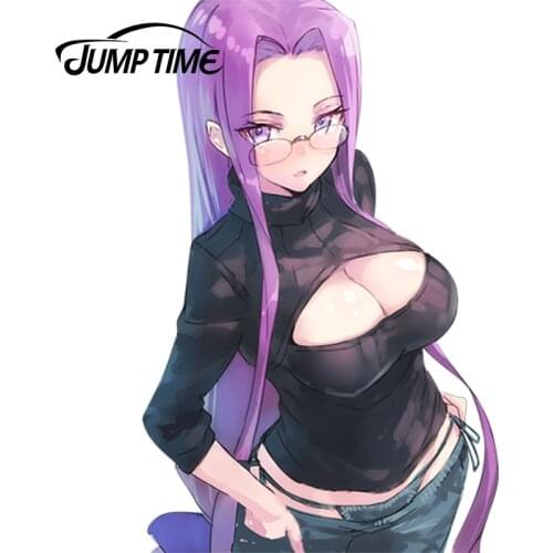 JumpTime 13cm x8.4cm Cartoon Car Decoration Fate stay night Anime Sticker Refit Accessories Waterproof Vinyl Styling Car Sticker