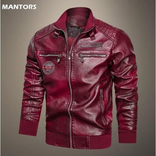 Men Faux Leather Jacket Motorcycle PU Coat Military Jackets Mens Coats Male Outerwear Windbreaker Brand Top Mens Leather Jacket