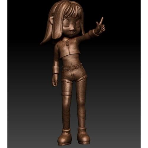 New model 3D model for 3D relief cnc machine in STL format Cartoon girl