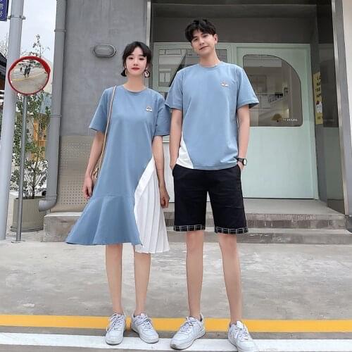 Couples wear 2021 dress men T-shirt set couples clothes couples clothing