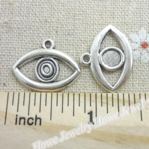 20 pcs Charms Eye Pendant Tibetan silver Zinc Alloy Fit Bracelet Necklace DIY Metal Jewelry Findings