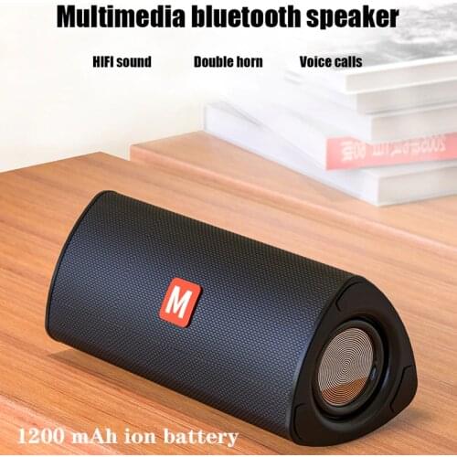 Portable Bluetooth Speaker Wireless Bass Column USB Speaker Support AUX TF Subwoofer FM radio