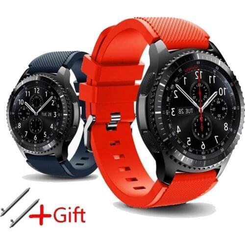 Galaxy watch 46mm For Samsung Gear S3 Frontier active men watch straps 22mm silicone bracelet watchband huawei watch gt 2 strap
