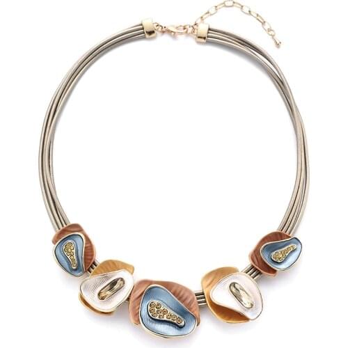 Luxury Crystal Pendant Necklace For Women 2020 Fashion Costume Jewelry Statement Necklace Indian Accessories