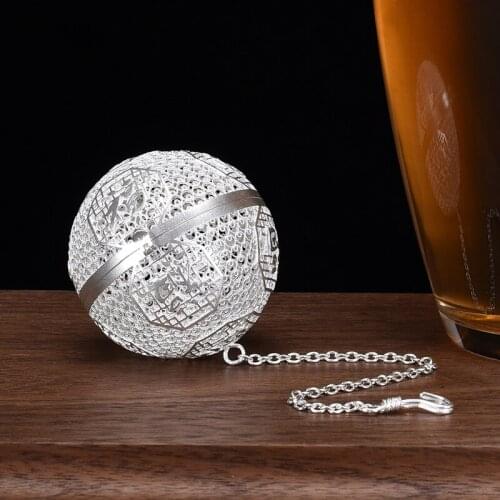 S999 Sterling Silver Tea Mesh Infuser Sphere Strainer Infuser Tea Filter Strainers Kitche Locking Spice Tea Balln Tools
