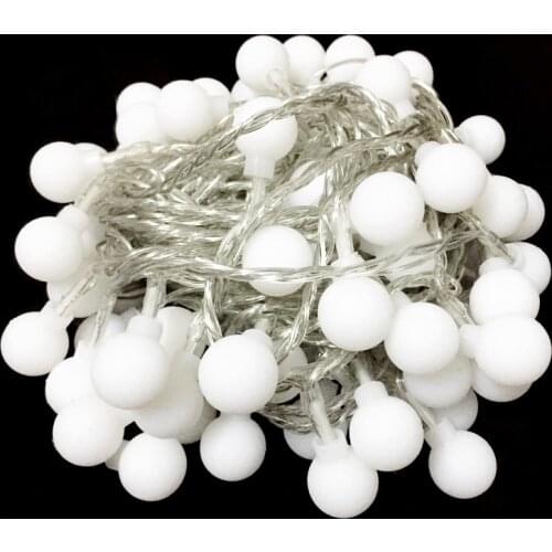 110V 220V 10m 20m 30m 50m Matte Ball LED String Light Christmas Garland for Holiday Party Wedding Home Outdoor Waterproof Decor