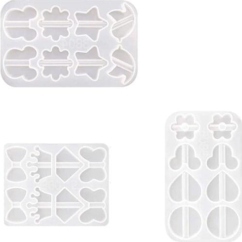 Straw Topper Resin Molds Silicone Molds for Resin, with 6 Flowers, 8 Flowers, Bear for 8mm Straws DIY Craft Making