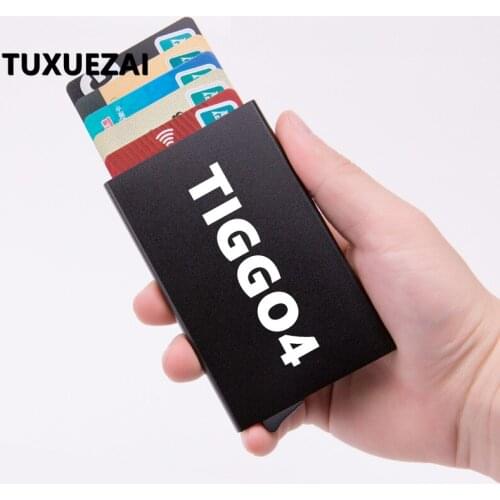 Metal aluminum alloy ultra-thin card package Protective Card Case Driving Documents card package For CHERY TIGGO4