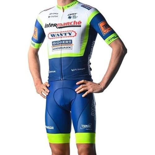 2021 Wanty Gobert Pro team Racing bike 2021 Mens Summer bib Short Sleeve Maillot Hombre Cycling 9D Gel Bib Suit Bike MTB suit