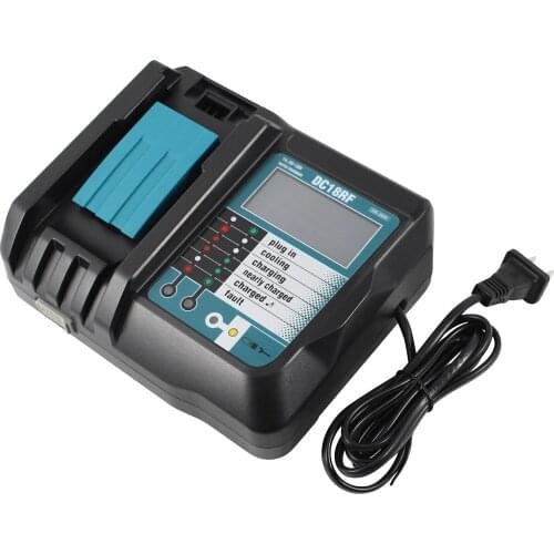 Top Deals 14.4V 18V Li-Ion Battery Charger Voltage Current Lcd Digital Display For Makita Dc18Rf Bl1830 Bl1815 Bl1430 Dc14Sa Dc1